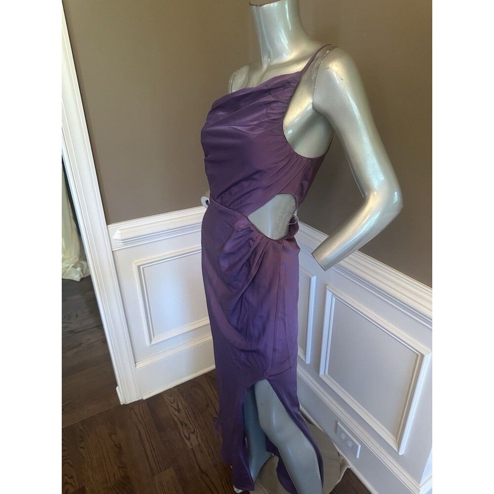 NWT PRINCESS POLLY One Shoulder Purple Maxi Dress Sz 4 - Picture 4 of 6